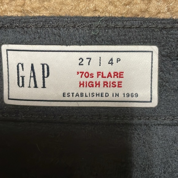 GAP women leather 70s flare high rise pants. Size 4p/27. NWT! - Picture 4 of 7